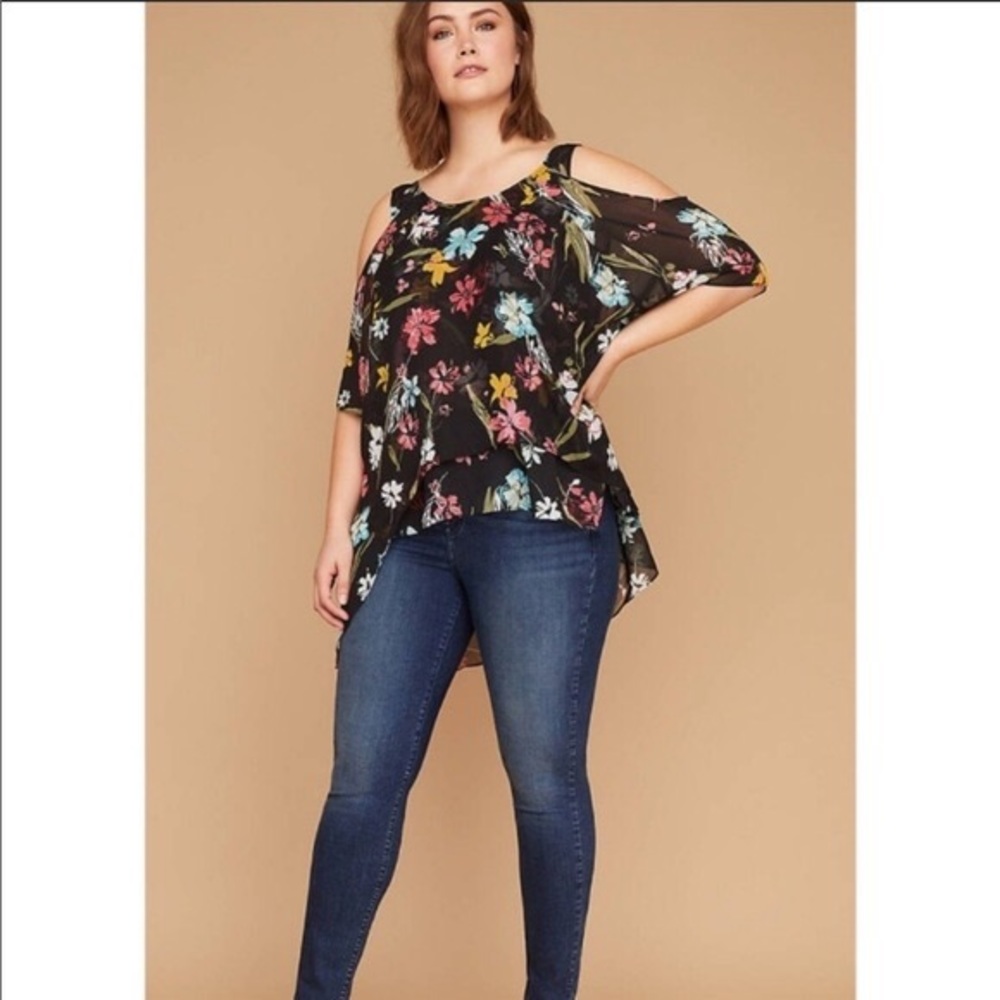 Lane Bryant cold shoulder blouse